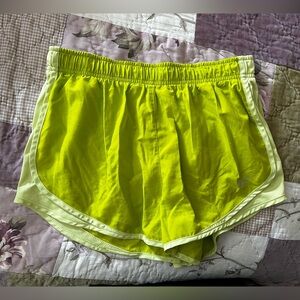 Nike Women's Lime Green Athletic Shorts